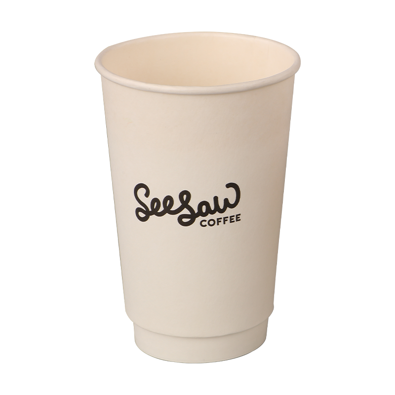 Vasos de papel de doble pared con diseño para bebidas calientes de 20 oz