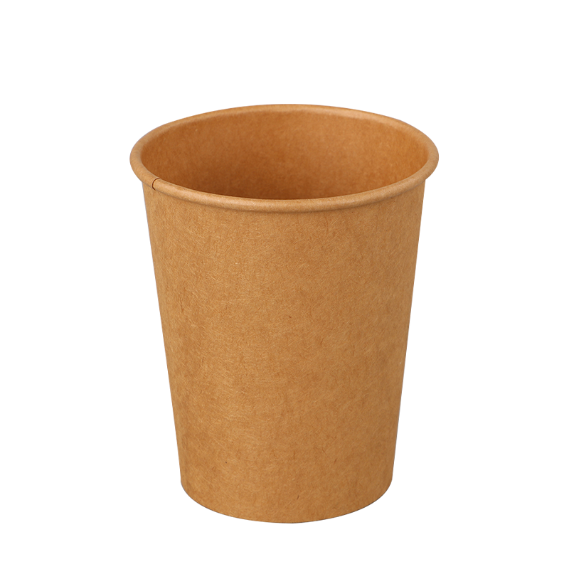 Vaso de papel de pared simple Kraft marrón de 12 oz