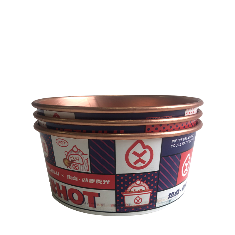 Cuenco de papel plateado para llevar de 1000 ml