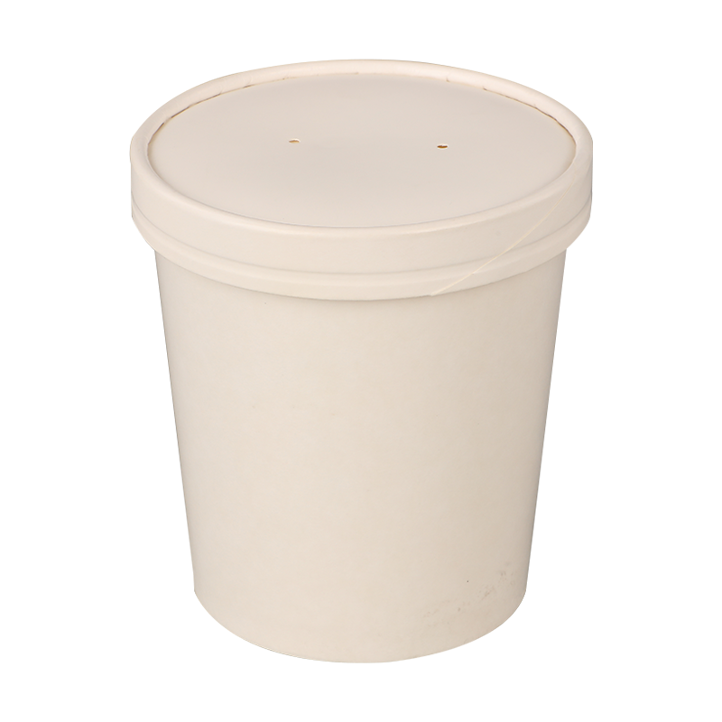 Vaso de papel kraft para sopa caliente de 16 oz